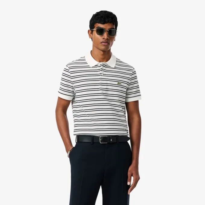 Polo Petit Piqué rayé à la coupe classique