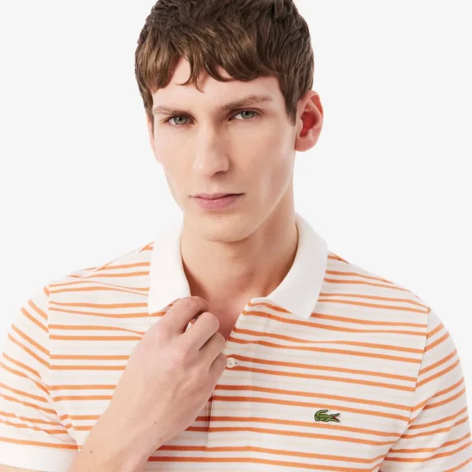 Polo Petit Piqué rayé à la coupe classique