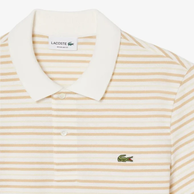 Polo Petit Piqué rayé à la coupe classique Polo Petit Piqué rayé à la coupe classique