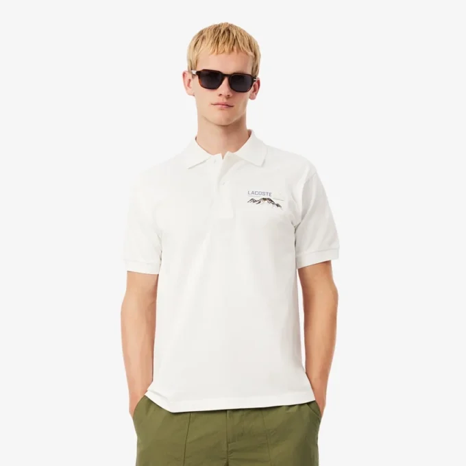 Polo Piqué à Motif Brodé Coupe Classique pour Homme Polo Piqué à Motif Brodé Coupe Classique pour Homme
