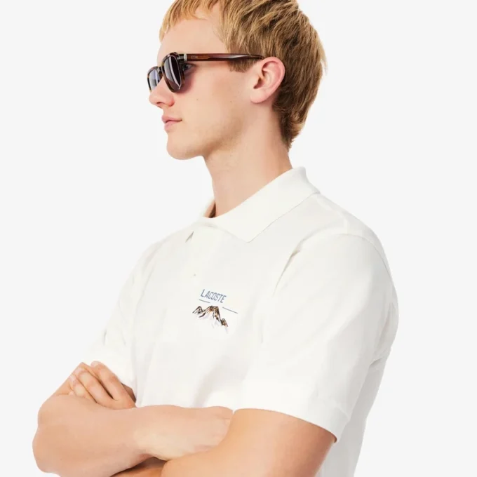 Polo Piqué à Motif Brodé Coupe Classique pour Homme Polo Piqué à Motif Brodé Coupe Classique pour Homme