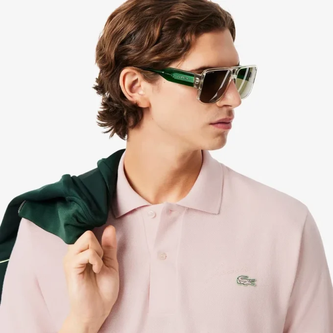 Polo Piqué pour homme à coupe classique avec détails brodés Polo Piqué pour homme à coupe classique avec détails brodés