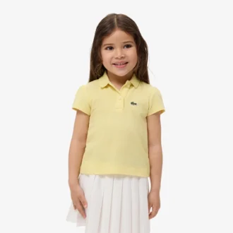 Polo Piqua à col festonné pour fille Polo Piqua à col festonné pour fille