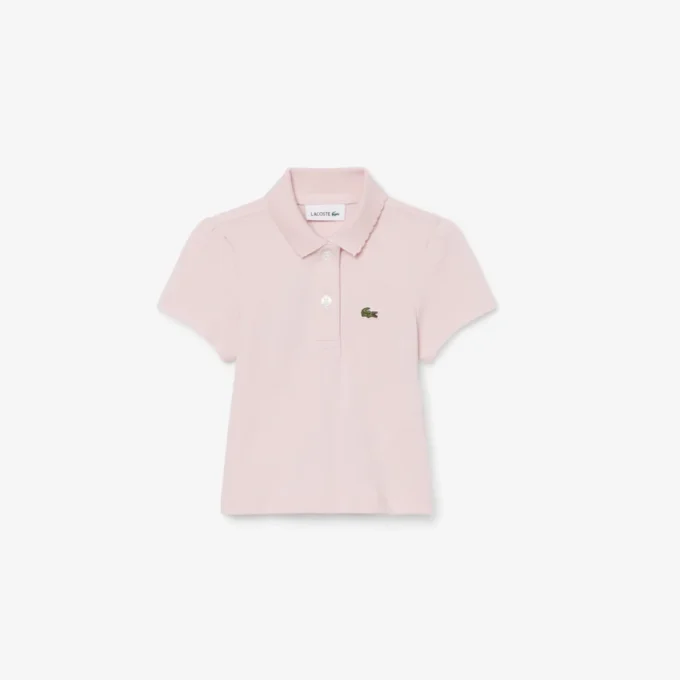 Polo Piqua à col festonné pour fille Polo Piqua à col festonné pour fille