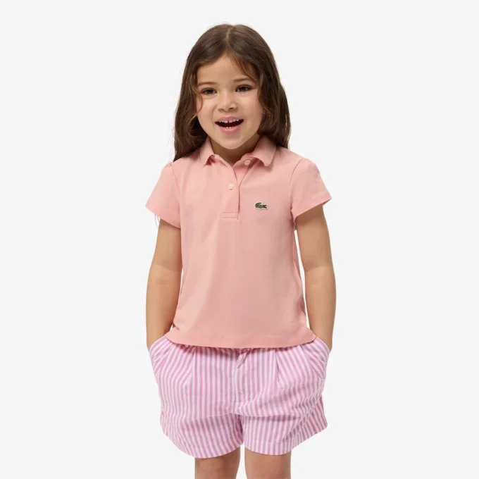 Polo Piqua à col festonné pour fille Polo Piqua à col festonné pour fille