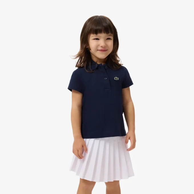 Polo Piqua à col festonné pour fille Polo Piqua à col festonné pour fille