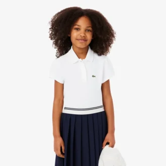 Polo Piqua à col festonné pour fille