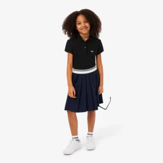 Polo Piqua à col festonné pour fille Polo Piqua à col festonné pour fille