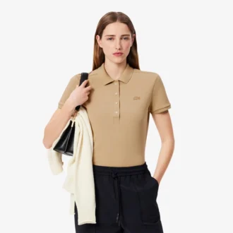 Polo Piqua slim stretch pour femme L.12.12