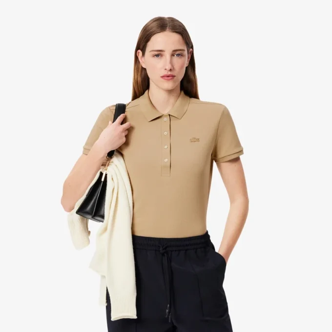 Polo Piqua slim stretch pour femme L.12.12