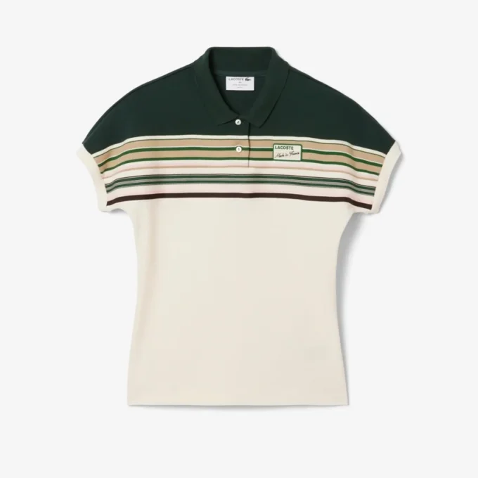 Polo rayé slim fit pour femme, fabriqué en France Polo rayé slim fit pour femme, fabriqué en France