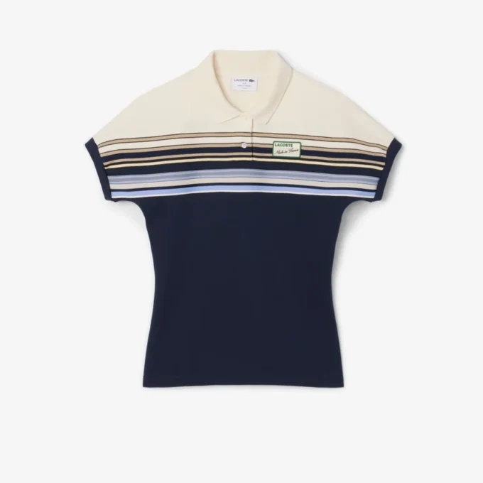 Polo rayé slim fit pour femme, fabriqué en France Polo rayé slim fit pour femme, fabriqué en France