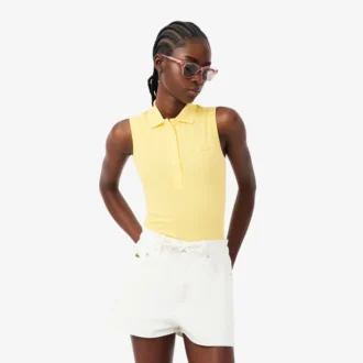 Polo sans manches stretch L.12.D Slim Fit pour femme