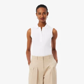 Polo sans manches stretch L.12.D Slim Fit pour femme