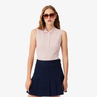 Polo sans manches stretch L.12.D Slim Fit pour femme