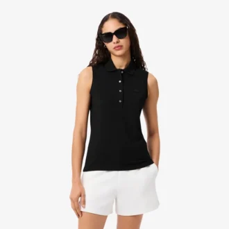 Polo sans manches stretch L.12.D Slim Fit pour femme