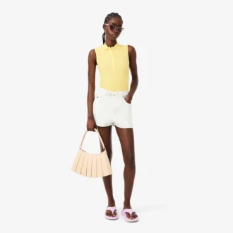 Polo sans manches stretch L.12.D Slim Fit pour femme