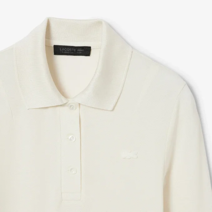 Polo slim fit à manches longues en soie Runway Polo slim fit à manches longues en soie Runway