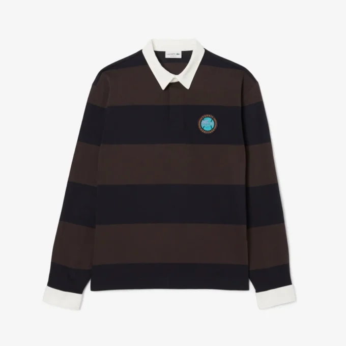 Polos de rugby rayés coupe décontractée pour homme Polos de rugby rayés coupe décontractée pour homme
