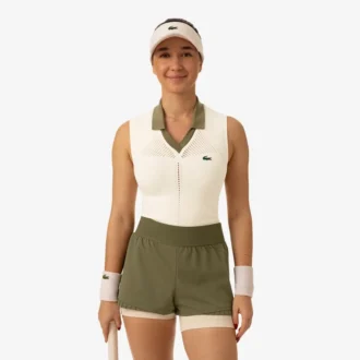 Polos de tennis sans manches en maille stretch pour femme