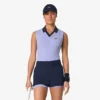 Polos de tennis sans manches en maille stretch pour femme Polos de tennis sans manches en maille stretch pour femme