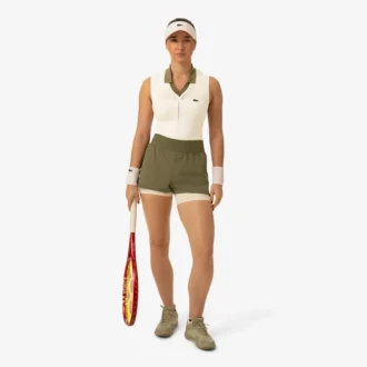 Polos de tennis sans manches en maille stretch pour femme