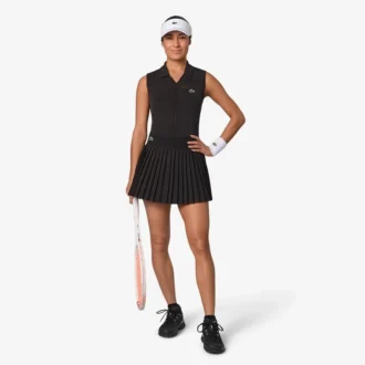 Polos de tennis sans manches en maille stretch pour femme