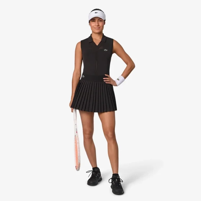 Polos de tennis sans manches en maille stretch pour femme Polos de tennis sans manches en maille stretch pour femme