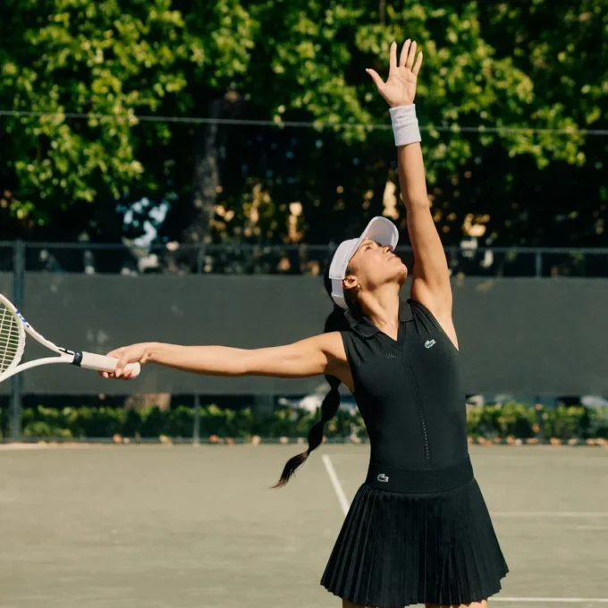 Polos de tennis sans manches en maille stretch pour femme Polos de tennis sans manches en maille stretch pour femme