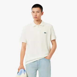 Polos en piqué Classic Fit pour homme avec crocodile en relief