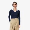 Polos femme slim fit à manches longues et finitions raffinées Polos femme slim fit à manches longues et finitions raffinées