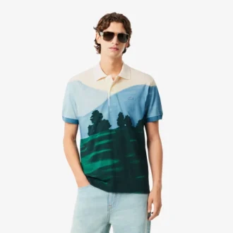 Polos Petit Piqué imprimés coupe classique pour homme