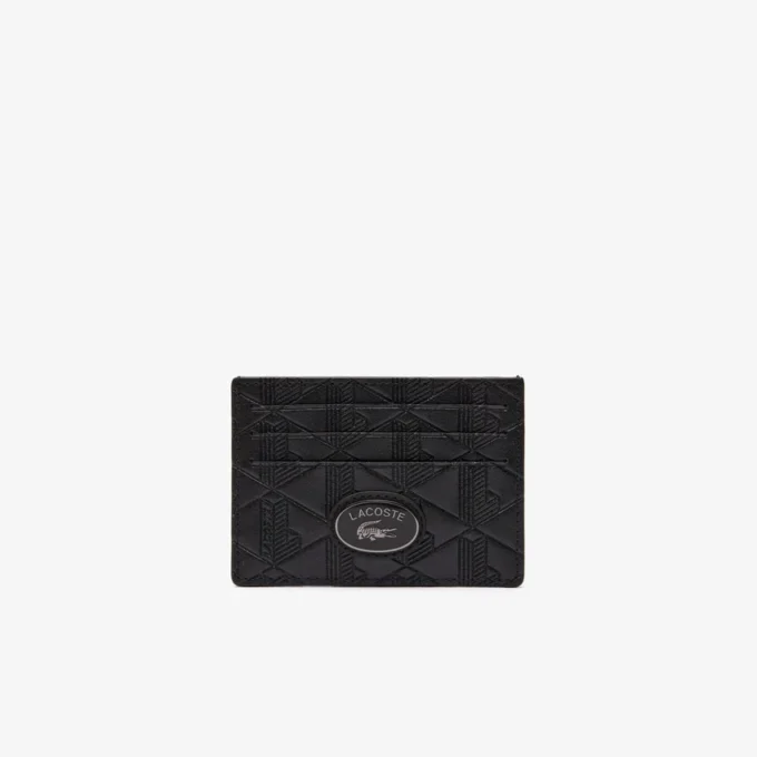 Porte-cartes en cuir monogrammé
