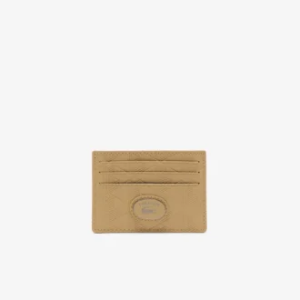 Porte-cartes en cuir monogrammé