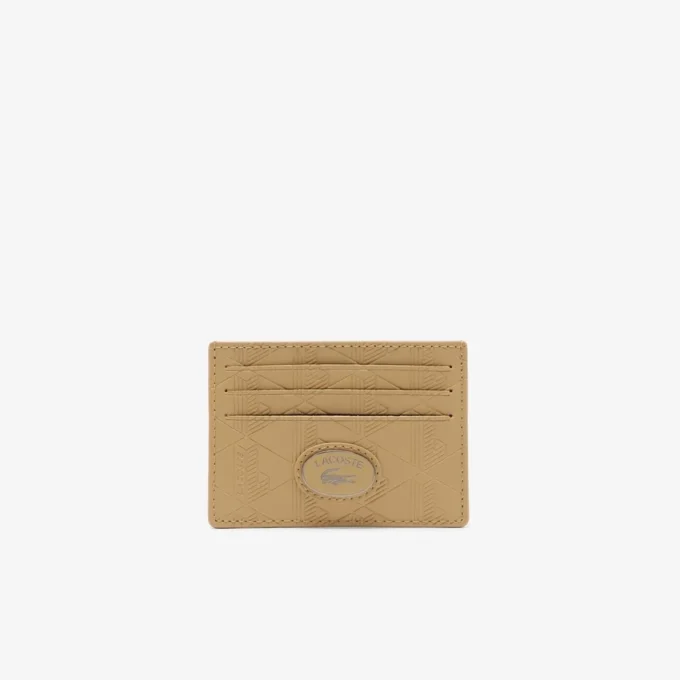 Porte-cartes en cuir monogrammé