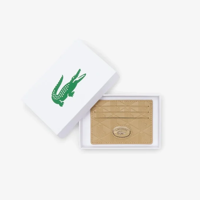 Porte-cartes en cuir monogrammé