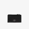 Porte-cartes en cuir monogrammé avec fermeture à glissière Porte-cartes en cuir monogrammé avec fermeture à glissière