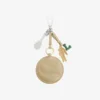 Porte-clés avec breloques en forme de raquette de tennis et miroir L Porte-clés avec breloques en forme de raquette de tennis et miroir L