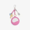 Porte-clés avec breloques en forme de raquette de tennis et miroir L Porte-clés avec breloques en forme de raquette de tennis et miroir L