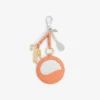 Porte-clés avec breloques en forme de raquette de tennis et miroir L