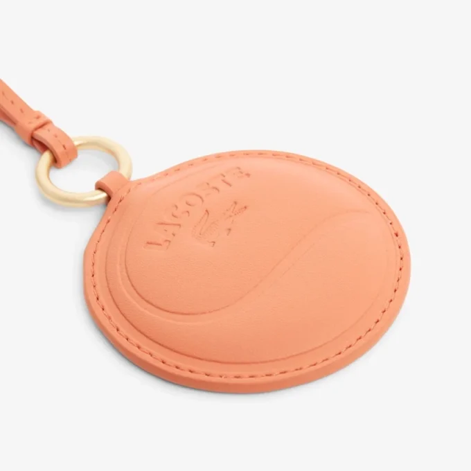 Porte-clés avec breloques en forme de raquette de tennis et miroir L
