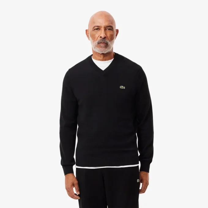 Pull à col en V en coton pour homme Pull à col en V en coton pour homme