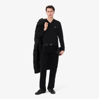 Pull à col en V en coton pour homme