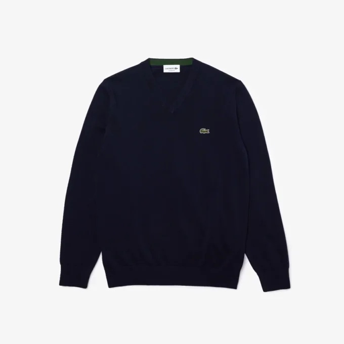 Pull à col en V en coton pour homme Pull à col en V en coton pour homme