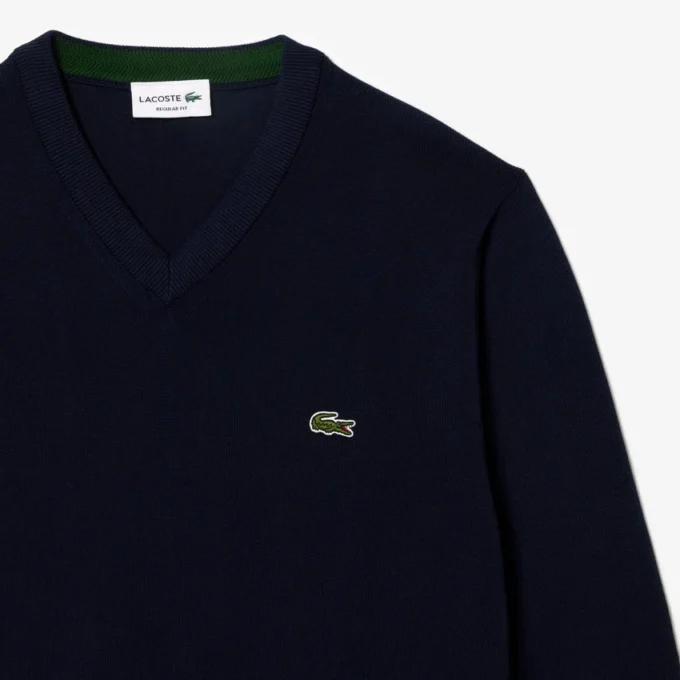 Pull à col en V en coton pour homme Pull à col en V en coton pour homme