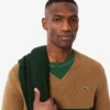 Pull à col en V en laine rayé pour homme Pull à col en V en laine rayé pour homme