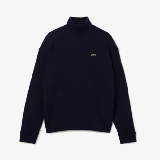 Pull à col montant en laine coupe décontractée pour femme