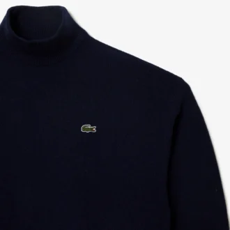 Pull à col montant en laine coupe décontractée pour femme