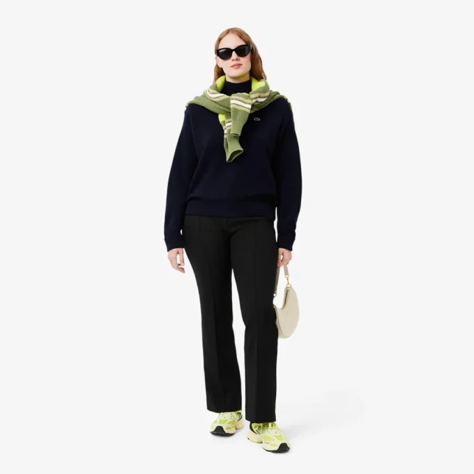 Pull à col montant en laine coupe décontractée pour femme Pull à col montant en laine coupe décontractée pour femme