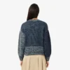 Pull à col montant en laine mélangée et maille torsadée pour femme Pull à col montant en laine mélangée et maille torsadée pour femme